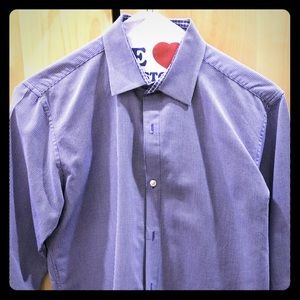 Boy’s purple/plum colored button-down dress shirt